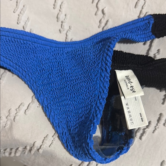 Bond-eye Black Blue scrunch Textured Swimwear Bikini - Picture 6 of 7